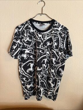 Puma/Ferrari Black & White Graphic Crewneck T-Shirt
